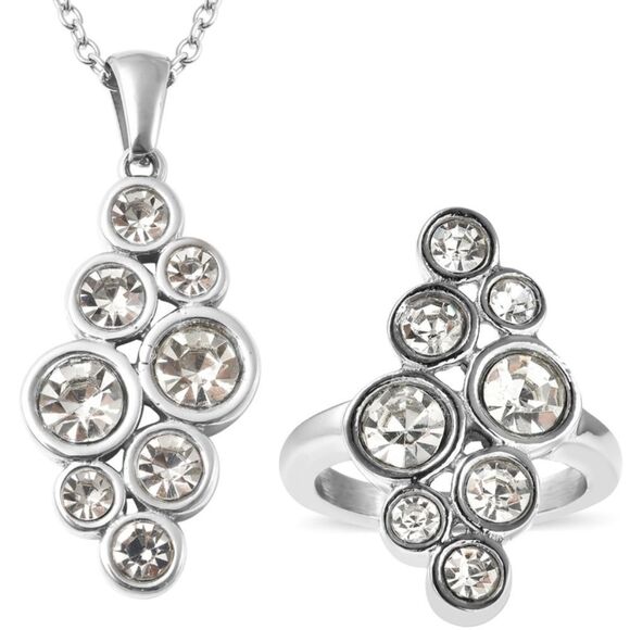 Necklace and Ring set in stainless steel - Picture 10 of 12